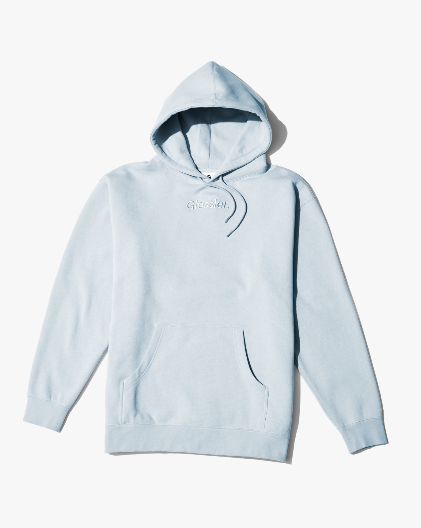 Glossier white hoodie hotsell